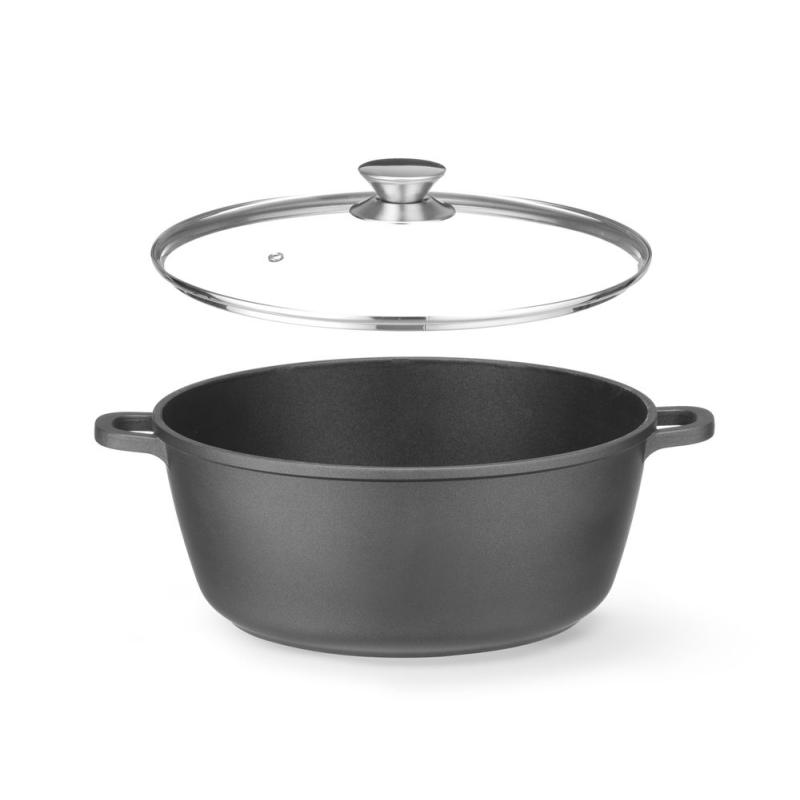 Cocotte antiadh&eacute;sive induction aluminium, 7,5L - Hendi