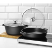 Cocotte en aluminium moul&eacute; antiadh&eacute;sif PTFE, 7L, compatible induction et four 250&deg;C - Hendi