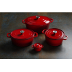 Cocotte Ovale en Fonte &Eacute;maill&eacute;e 3,7L Rouge - Hendi
