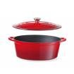 Cocotte Ovale en Fonte &Eacute;maill&eacute;e Rouge 6,88L, Compatible Induction - Hendi