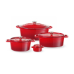 Cocotte Ovale en Fonte &Eacute;maill&eacute;e Rouge 6,88L, Compatible Induction - Hendi