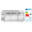 Cong&eacute;lateur Comptoir Professionnel 3 Portes Kitchen Line 390L - Hendi