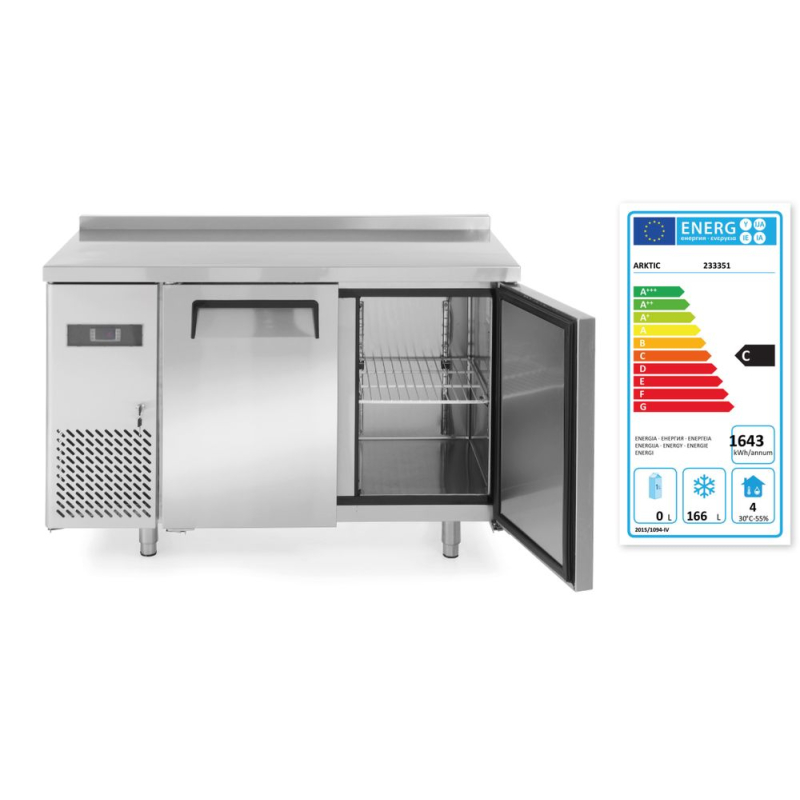 Cong&eacute;lateur Comptoir Professionnel Kitchen Line 2 Portes 220L 230V/550W (1200x600x886mm) - Hendi