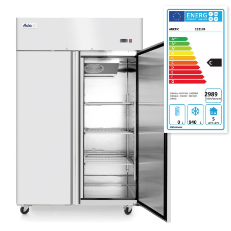 Cong&eacute;lateur professionnel double portes 1240 L GN 2/1 Profi Line - Hendi