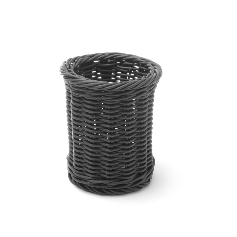 Corbeille &agrave; Couvert Noire ⌀100x120mm pour Ustensiles de Cuisine - Hendi