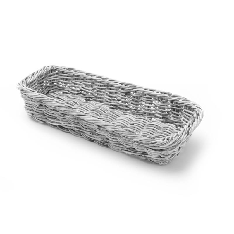 Corbeille &agrave; couvert professionnelle gris clair 270x100x45mm - Hendi