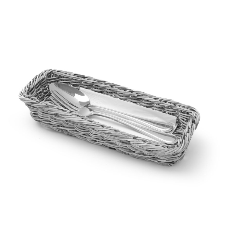 Corbeille &agrave; couvert professionnelle gris clair 270x100x45mm - Hendi