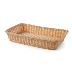 Corbeille &agrave; pain GN 1/1, 530x320x(H)90mm, Polypropyl&egrave;ne renforc&eacute; fil d'inox - Hendi