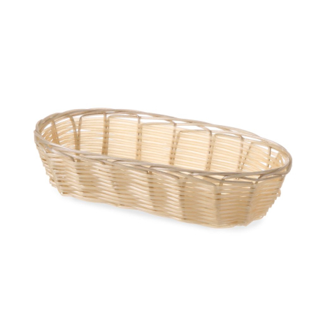 Corbeille &agrave; Pain Ovale en Poly-rotin, 225x110x60mm - Hendi