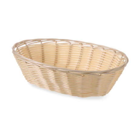 Corbeille &agrave; pain ovale en Poly-rotin, 225x130x55mm - Hendi