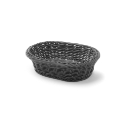 Corbeille &agrave; pain ovale noire 250x190x65mm pour buffet - Hendi