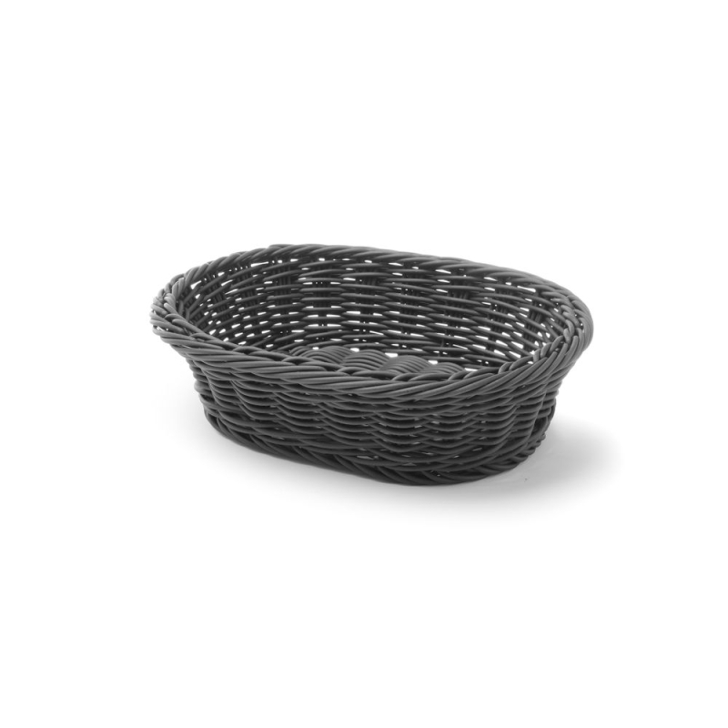Corbeille &agrave; pain ovale noire 250x190x65mm pour buffet - Hendi