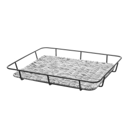 Corbeille &agrave; pain rectangulaire inox, gris clair, 400x300x50mm - Hendi