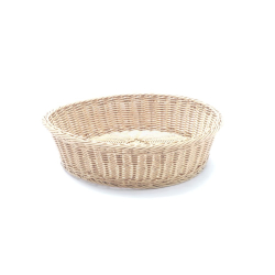 Corbeille &agrave; pain ronde en fil d'inox tr&egrave;s r&eacute;sistante, Beige, ⌀400x90mm - Hendi