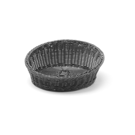 Corbeille &agrave; Pain Ronde Noire Polypropyl&egrave;ne (PP), ⌀310x120mm - Hendi