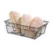 Corbeille en fil d&eacute;corative rectangulaire noir mat 230x150x80mm - Hendi