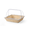 Corbeille Panier Buffet GN 2/3 Poly-Rotin avec Couvercle Rolltop Polycarbonate 365x335x245mm - Hendi
