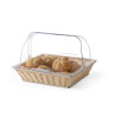 Corbeille Panier Buffet GN 2/3 Poly-Rotin avec Couvercle Rolltop Polycarbonate 365x335x245mm - Hendi