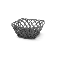 Corbeille Tress&eacute;e Carr&eacute;e Noire Polypropyl&egrave;ne 190x190x80mm - Hendi