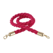 Cordon Velours Rouge 1500mm pour Poteau de Guidage, Crochets Chrom&eacute;s - Hendi