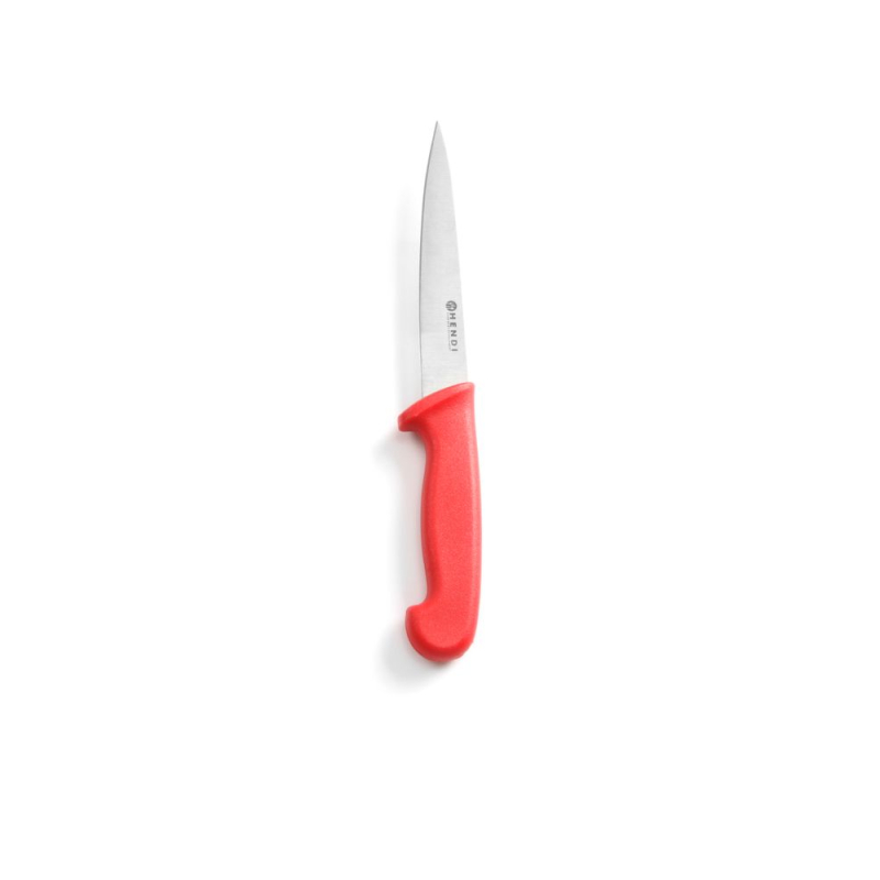 Couteau &agrave; Filet de Sole Professionnel Lame 300mm Rouge - Hendi