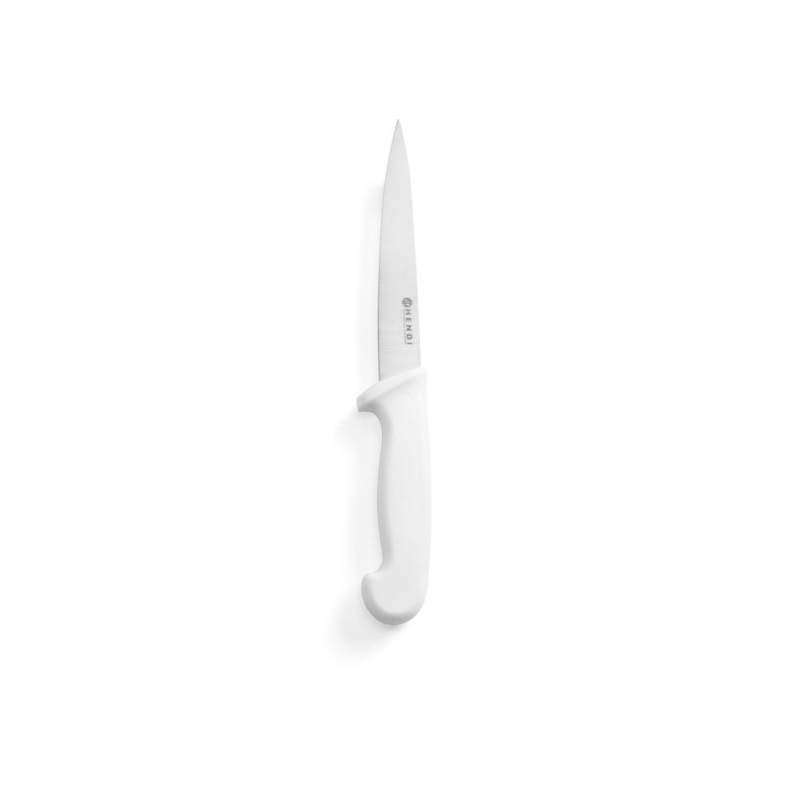 Couteau &agrave; Filet de Sole Professionnel Lame Inox 300mm Blanc - Hendi