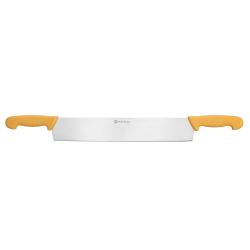 Couteau &agrave; Fromage Professionnel Double Manche Lame Inoxydable 655mm Orange - Hendi