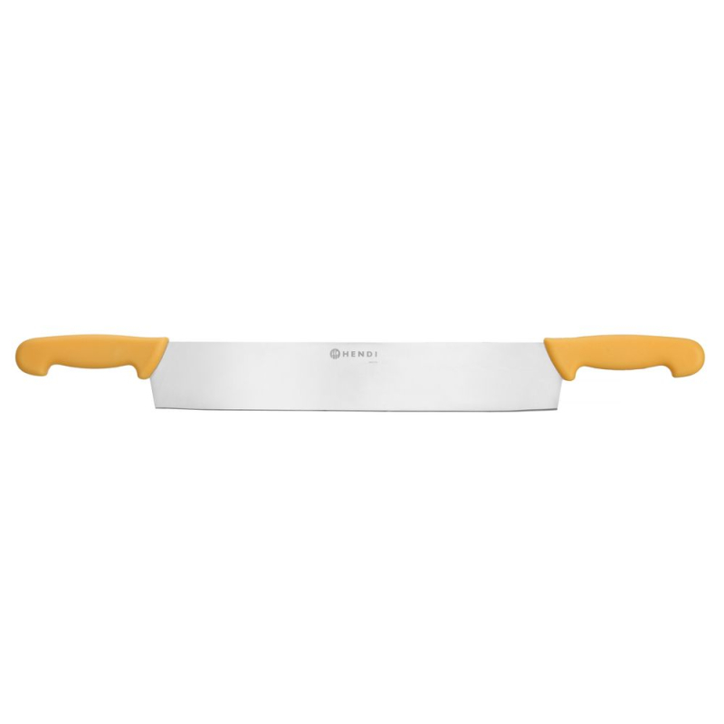 Couteau &agrave; Fromage Professionnel Double Manche Lame Inoxydable 655mm Orange - Hendi