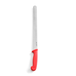 Couteau &agrave; Jambon et Saumon Professionnel Rouge 490mm - Hendi