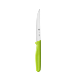 Couteau &agrave; Tomates Professionnel Lame Inox 214mm Vert - Hendi