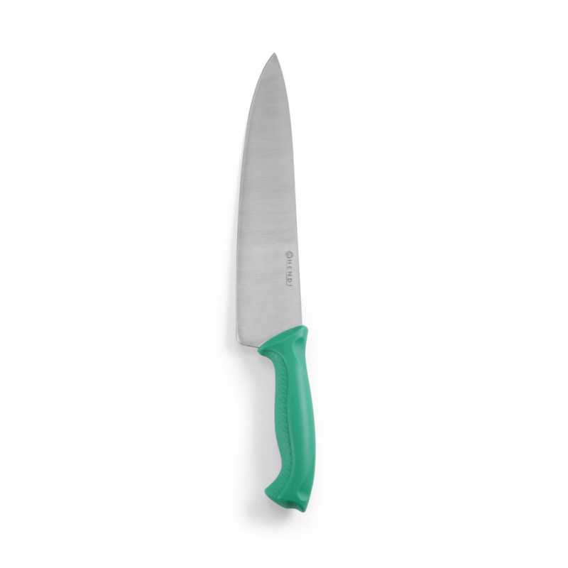 Couteau de Chef Professionnel, Lame 385mm, Couleur Vert - Hendi