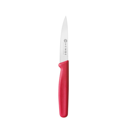 Couteau &eacute;plucheur pointu professionnel rouge, L 192mm - Hendi