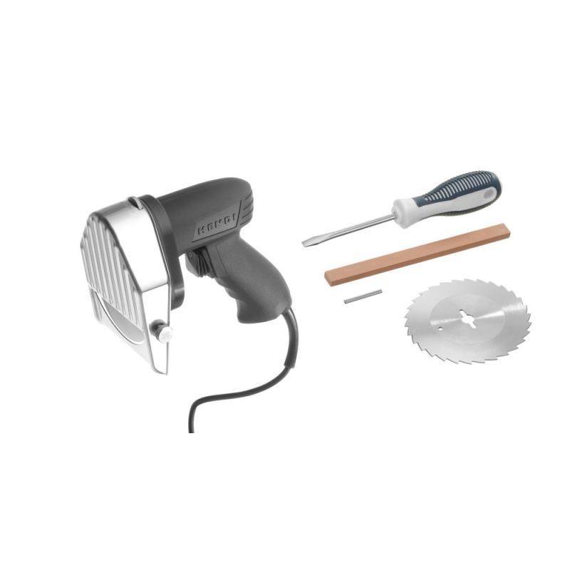 Couteau Kebab &Eacute;lectrique Professionnel Kitchen Line 80W, 2 Lames Inox, Capacit&eacute; 30kg/h - Hendi