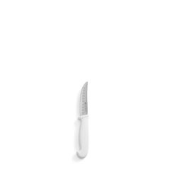 Couteau universel court de cuisine professionnel, lame 90mm, poign&eacute;e blanche - Hendi