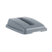 Couvercle &agrave; ouverture rectangulaire pour poubelle &eacute;troite 60 L, Gris clair - Hendi