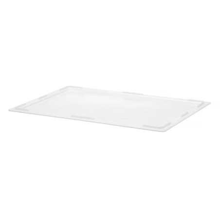 Couvercle Bac &agrave; P&acirc;tons Pizza GN 1/1 PEHD Blanc, 530x325mm - Hendi