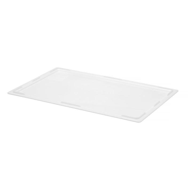 Couvercle Bac &agrave; P&acirc;tons Pizza GN 1/1 PEHD Blanc, 530x325mm - Hendi