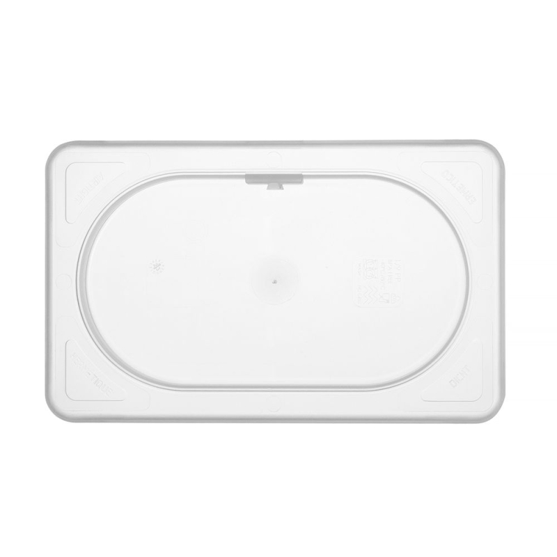 Couvercle Bac Gastronorme GN 1/9 Polypropyl&egrave;ne Transparent 176x108mm - Hendi