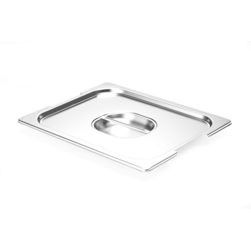 Couvercle de Bac GN 1/2 en Acier Inoxydable avec Poign&eacute;e Encastr&eacute;e (265x325mm) - Hendi