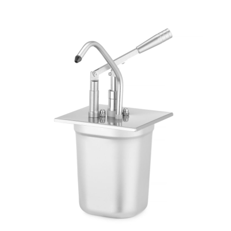 Couvercle Distributeur &agrave; Sauce 35ml en Inox/PP pour Bac GN 1/6 - Hendi