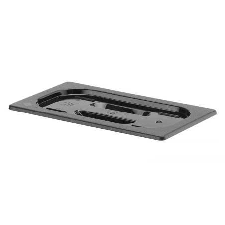 Couvercle Gastronorme GN 1/4 Noir Polycarbonate 265x162mm - Hendi