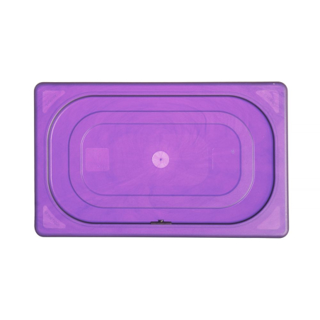 Couvercle Gastronorme GN 1/4 Violet Polypropyl&egrave;ne, 265x162mm - Hendi
