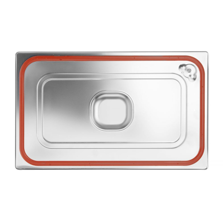 Couvercle GN 1/1 Profi Line avec Bord Silicone, Fermeture Herm&eacute;tique, 530x325mm - Hendi