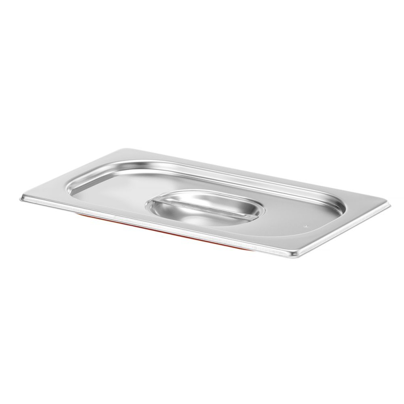 Couvercle GN 1/4 Profi Line en Inox avec Bord Silicone 265x162mm - Hendi
