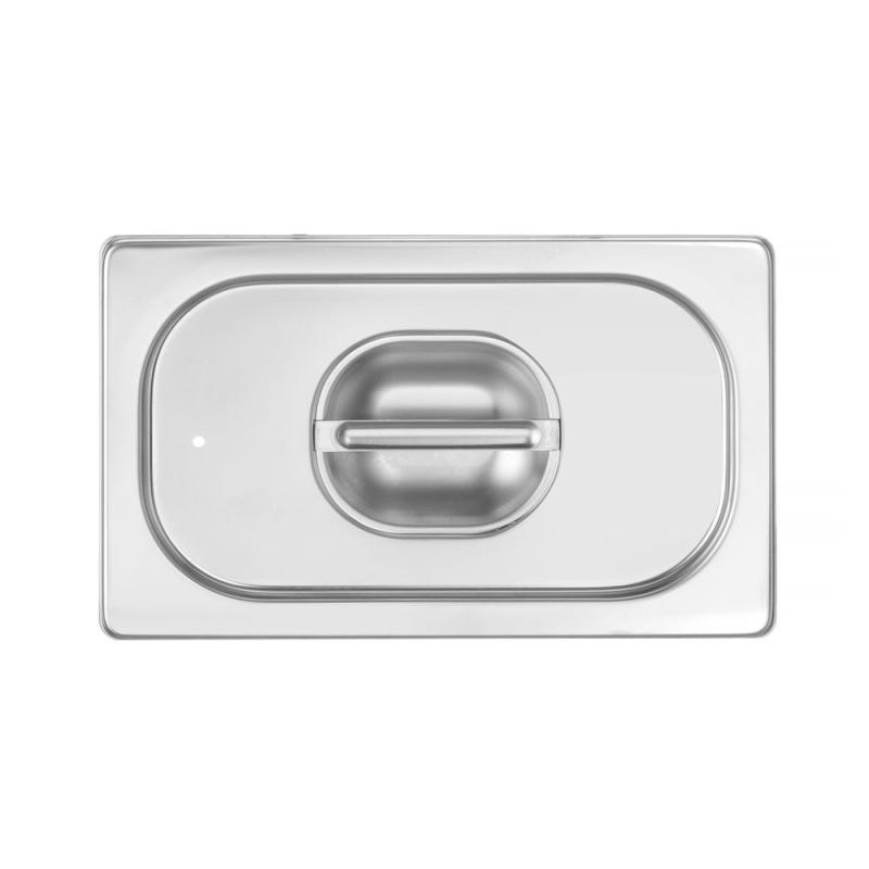 Couvercle GN 1/4 Profi Line en Inox avec Bord Silicone 265x162mm - Hendi