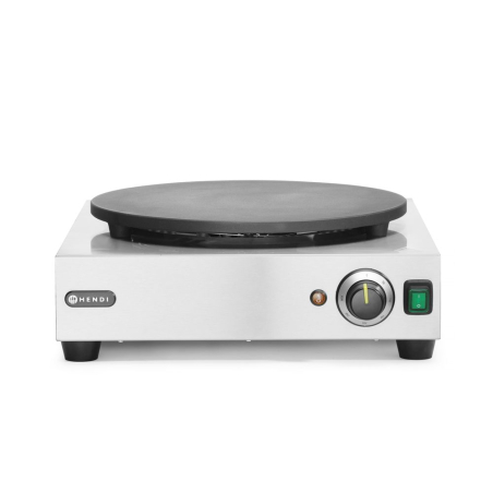 Cr&ecirc;pi&egrave;re Professionnelle 3000W, Plaque Fonte &Oslash;400mm, 50-300&deg;C - Hendi