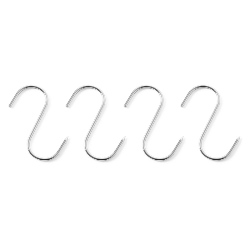Crochets de Boucherie Robustes en Acier Inoxydable - Set de 4, 90x4mm - Hendi