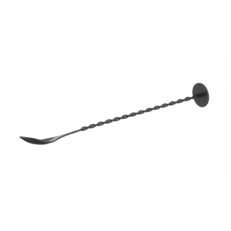 Cuill&egrave;re &agrave; cocktail avec pilon BarUp, Noir, 280x35mm - Hendi
