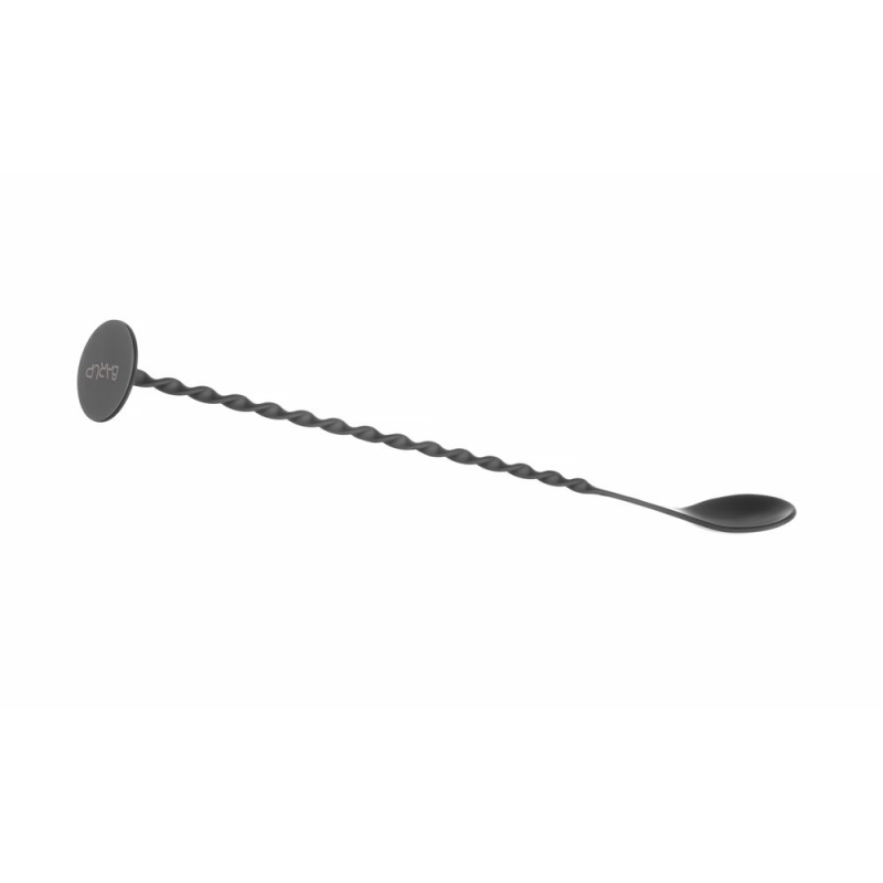 Cuill&egrave;re &agrave; cocktail avec pilon BarUp, Noir, 280x35mm - Hendi