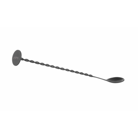 Cuill&egrave;re &agrave; cocktail avec pilon BarUp, Noir, 280x35mm - Hendi